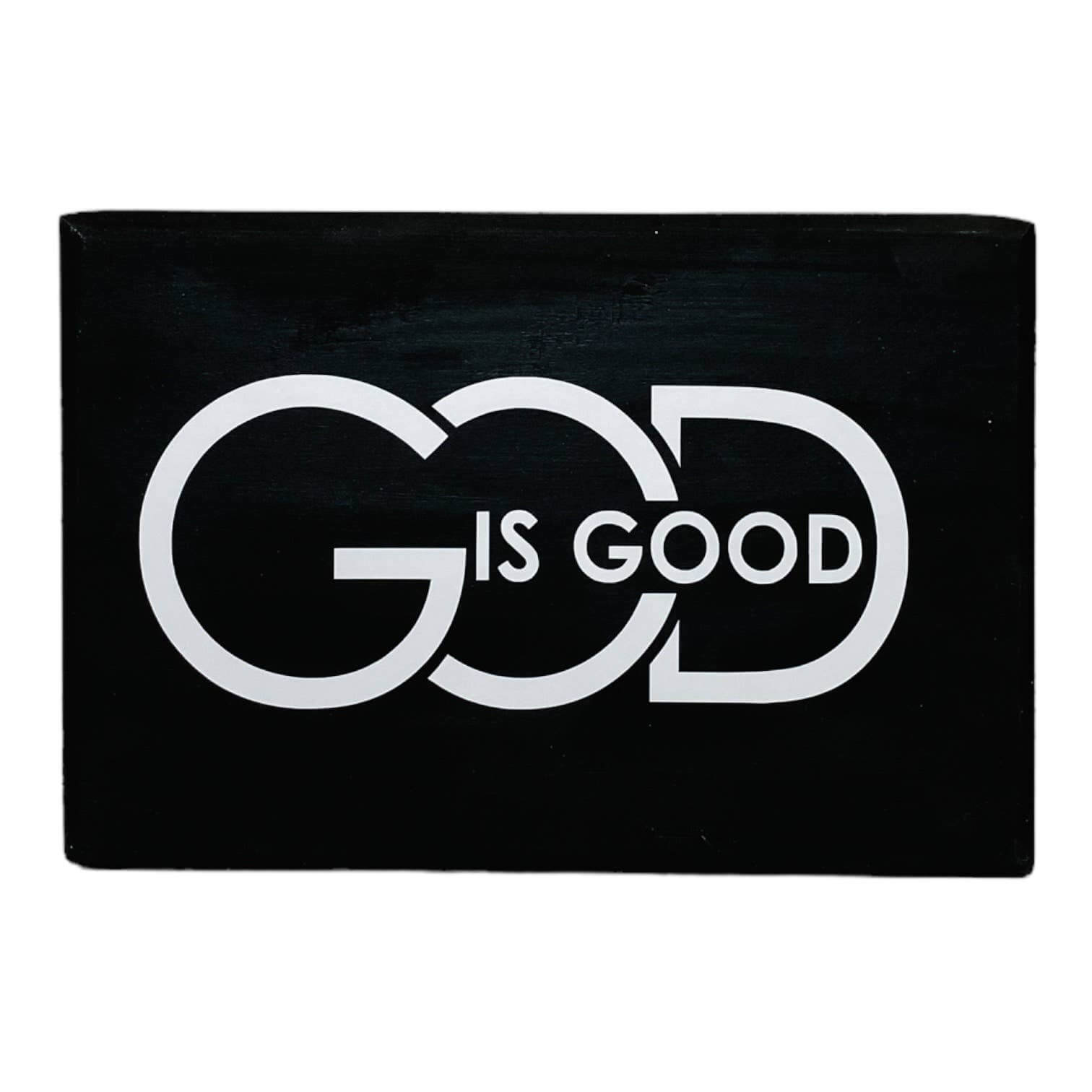 God Is Good Black Modern Wood Tabletop Sign - Pro Day Spa